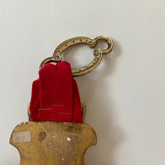 Vintage Gold and Red Wall Decor Art - Picture 9 of 10